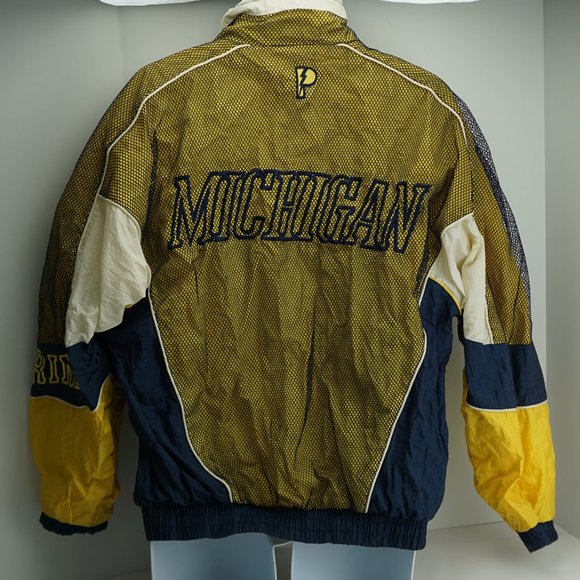 Pro Player by Daniel Young MI Wolverines Mesh Zip Up Windbreaker 1990s Large - Picture 3 of 6